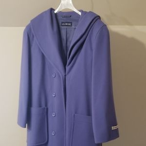New w/o tags lavender lined wool coat sz 10